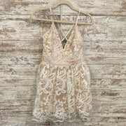 WHITE/NUDE SHORT DRESS
