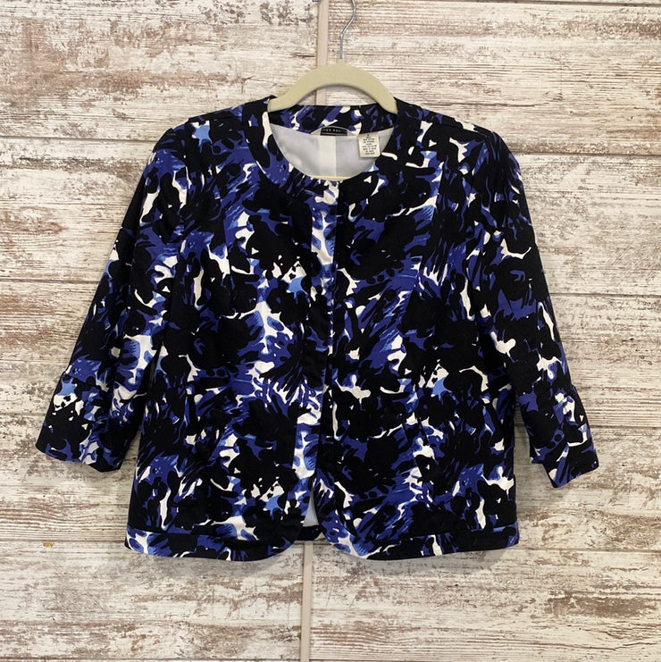 BLACK/BLUE FLORAL JACKET