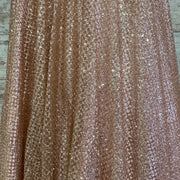 PINK/GOLD A LINE GOWN (NEW)