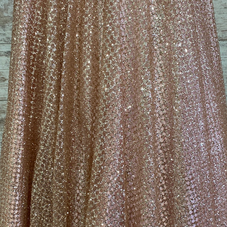 PINK/GOLD A LINE GOWN (NEW)