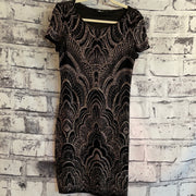 BLACK/PINK SPARKLE SHORT DRESS