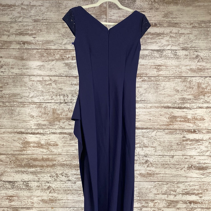 NAVY LONG EVENING GOWN