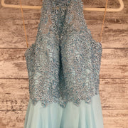 BLUE LONG EVENING GOWN