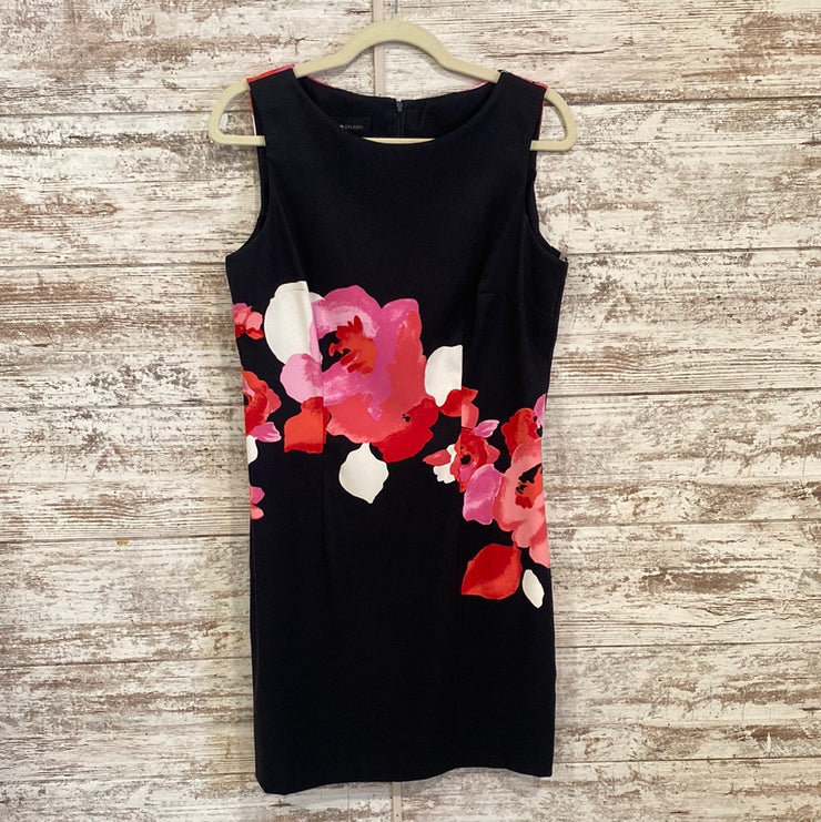 BLACK/PINK FLORAL SHORT DRESS