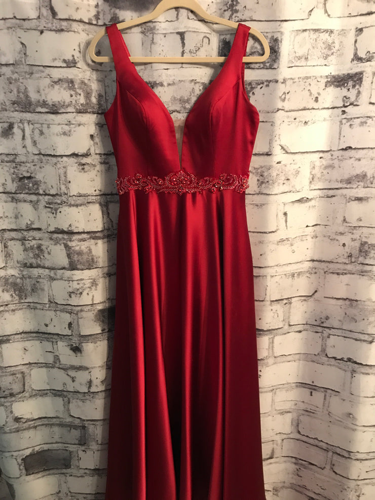 RED A LINE GOWN