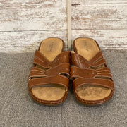 BROWN LEATHER SANDALS