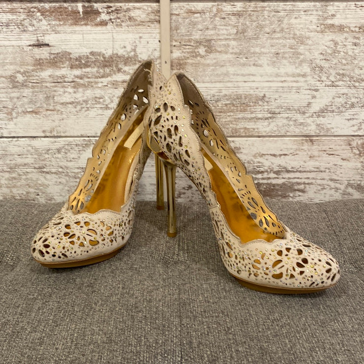 TAN/GOLD HEELS (NEW)