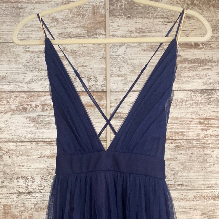 NAVY A LINE GOWN (NEW)