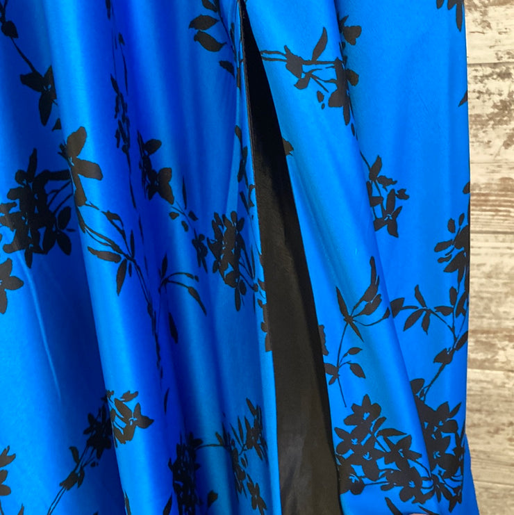 BLACK/ROYAL BLUE LONG DRESSNEW