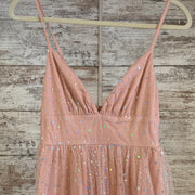 PINK SPARKLY A LINE GOWN (NEW)
