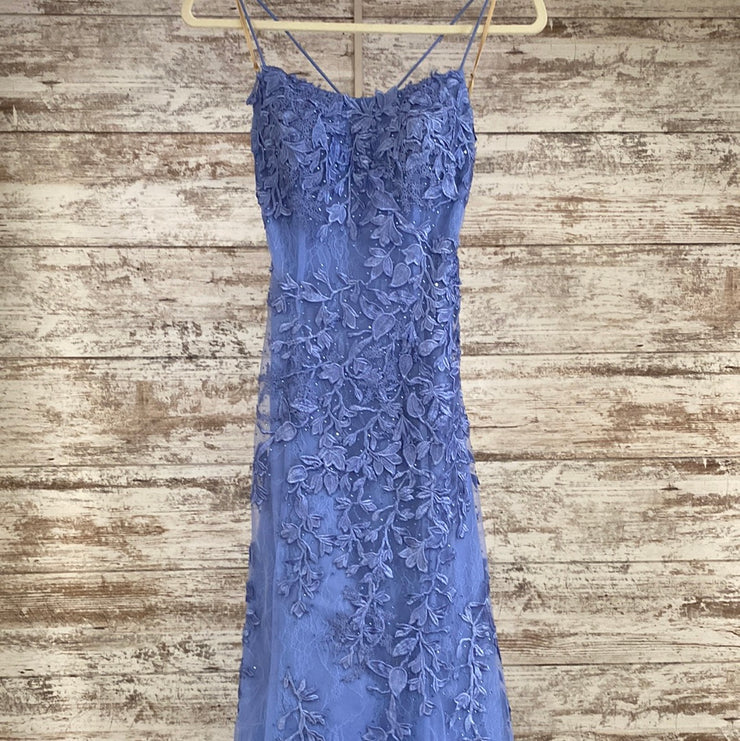 PERIWINKLE LONG EVENING GOWN