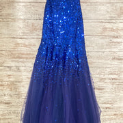 ROYAL BLUE SEQUIN MERMAID GOWN