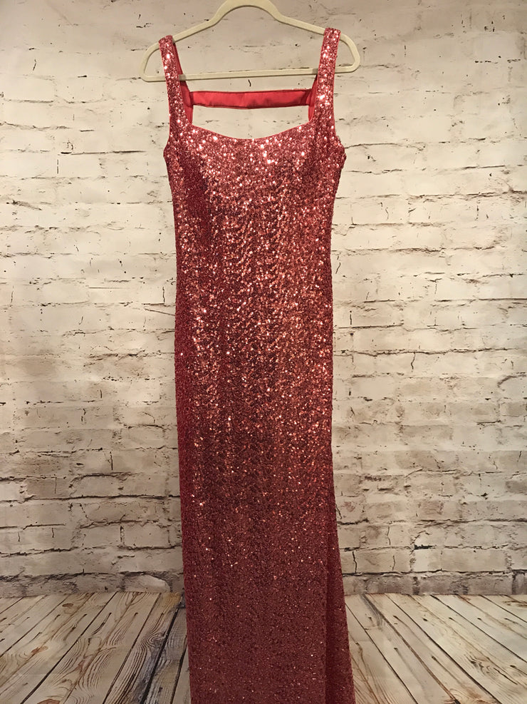 PINK FULL SEQUIN LONG GOWN