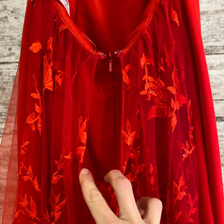 RED LONG EVENING GOWN
