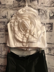 NEW- BLACK/WHITE 2 PC GOWN