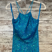 BLUE SPARKLY LONG DRESS (NEW)