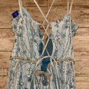 BLUE SEQUIN LONG DRESS