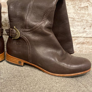 BROWN LEATHER TALL BOOTS $300