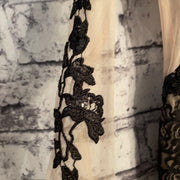 BLACK/TAN SHORT DRESS