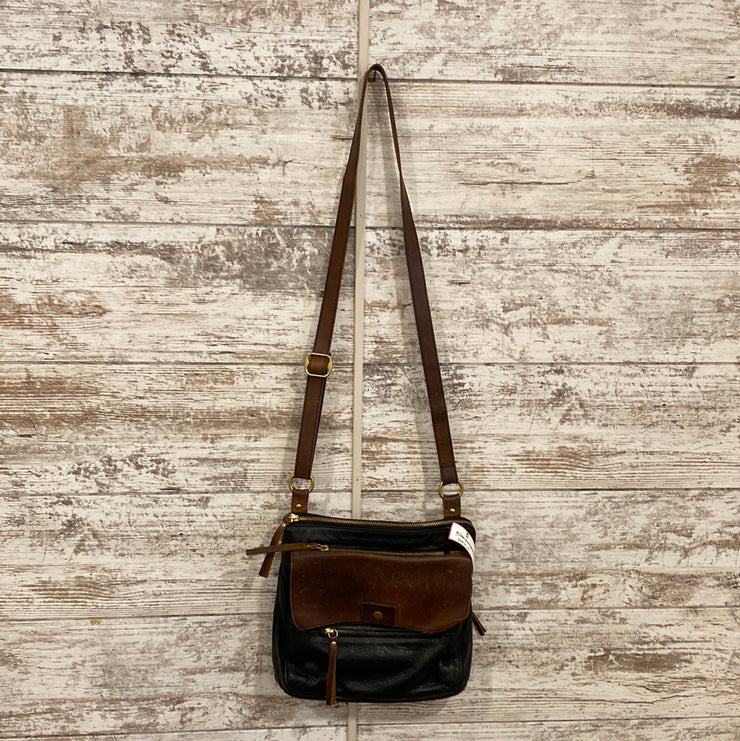 BLACK/BROWN LEATHER PURSE $235