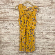 YELLOW/FLORAL SHORT DRESS