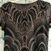 BLACK/PINK SPARKLE SHORT DRESS