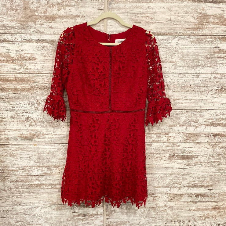 RED LACE SHORT DRESS