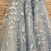 BLUE FLORAL PRINCESS GOWN