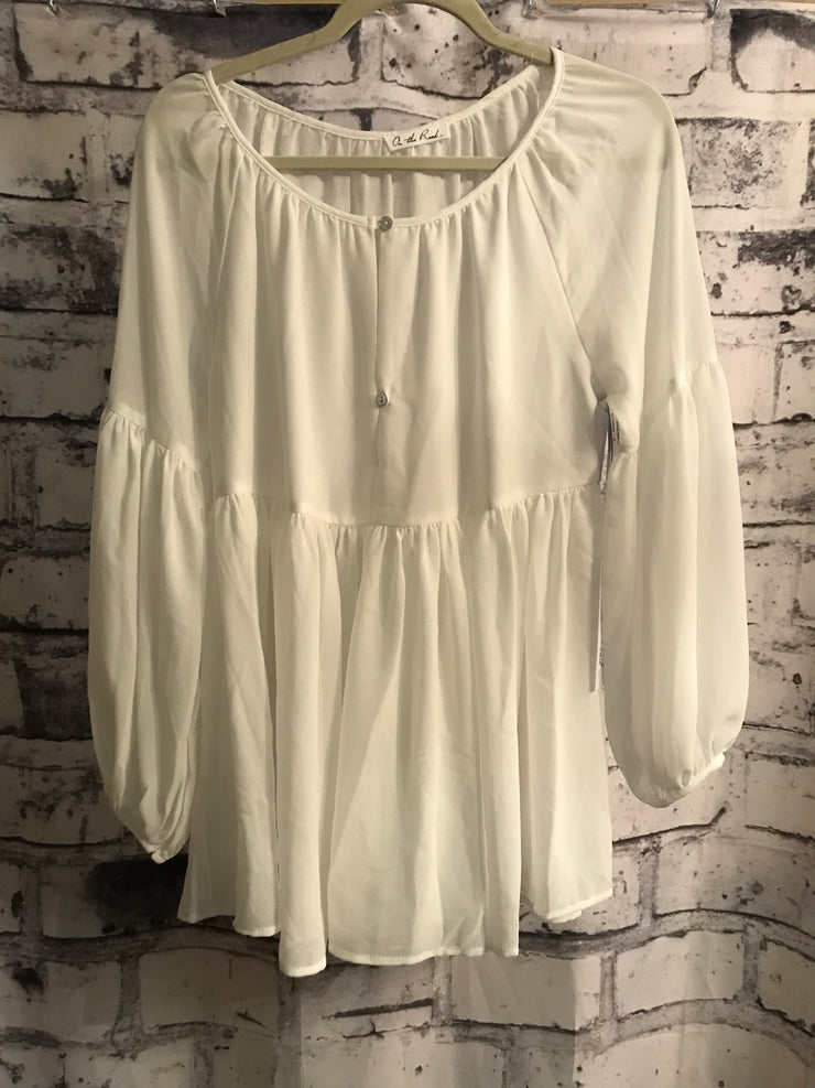 IVORY LONG SLEEVE BLOUSE (NEW)