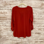 RUST COLORED LONG SLEEVE TOP