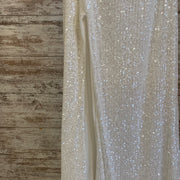 WHITE SPARKLY LONG DRESS