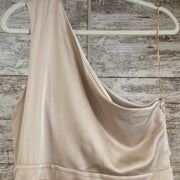 TAN 1 SHOULDER LONG DRESS