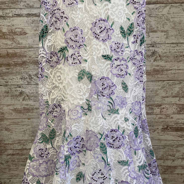 WHITE/PURPLE FLORAL MERMAID