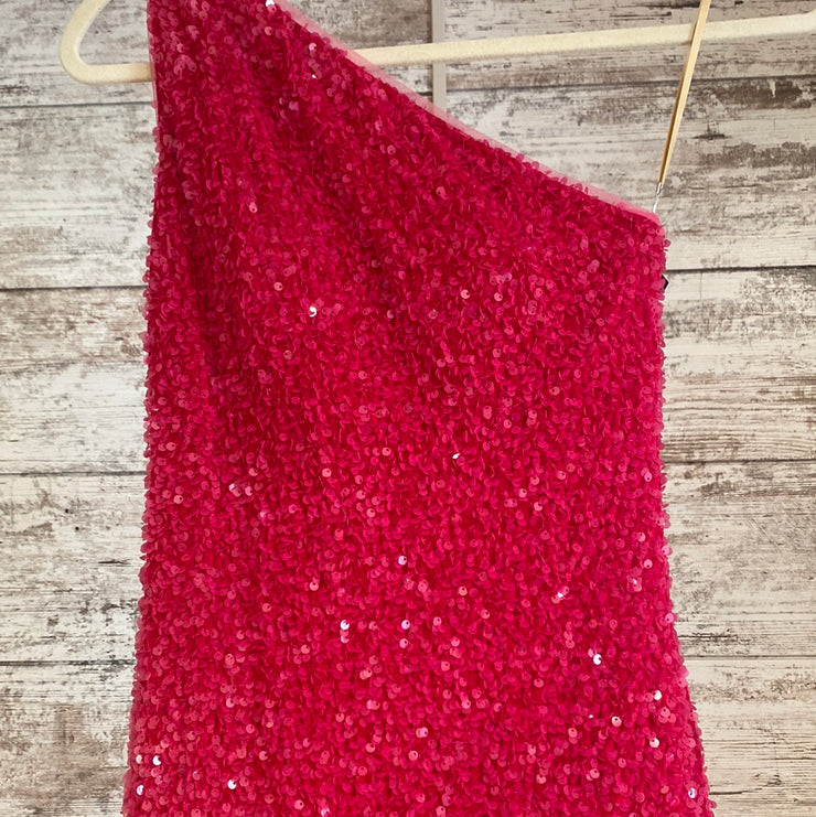 PINK FULL SEQUIN LONG DRESS