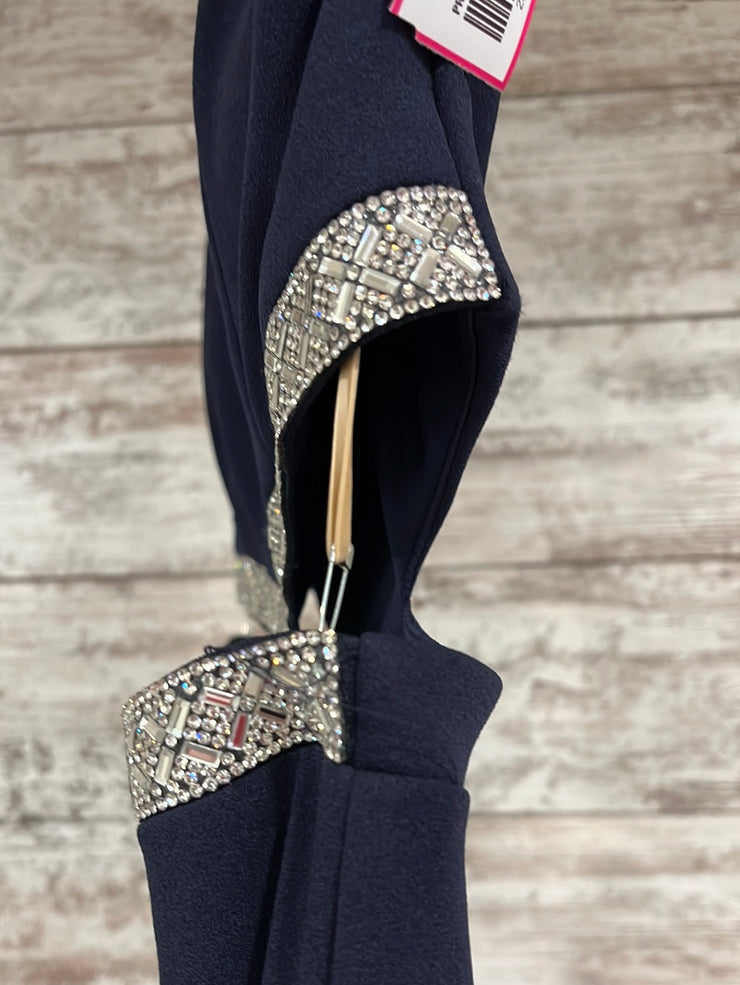 NAVY LONG EVENING GOWN