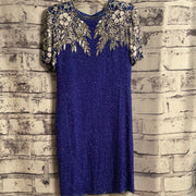 ROYAL BLUE VINTAGE SEQUIN DRES