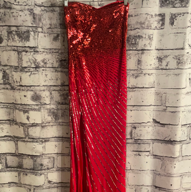 RED SEQUIN LONG DRESS (NEW)