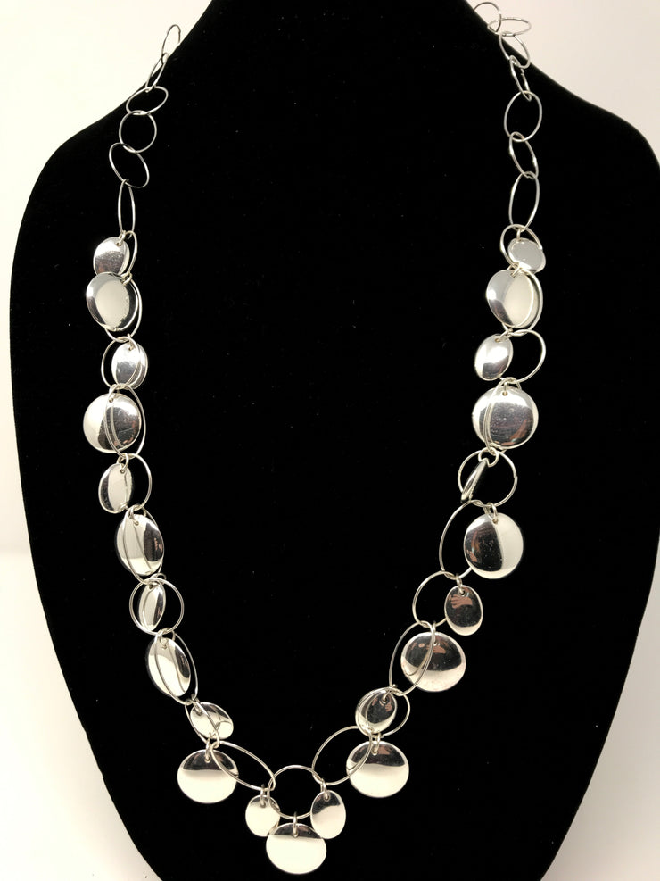 SILVER LONG NECKLACE