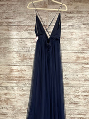 NAVY A LINE GOWN