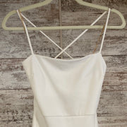 WHITE LONG EVENING GOWN