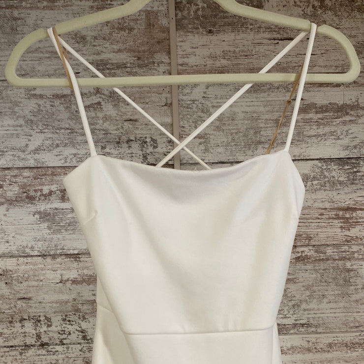 WHITE LONG EVENING GOWN