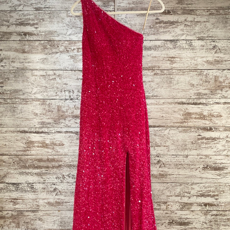 PINK FULL SEQUIN LONG DRESS