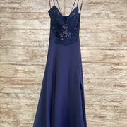 NAVY A LINE GOWN