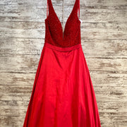 RED A LINE GOWN