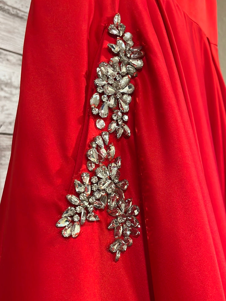 RED A LINE GOWN