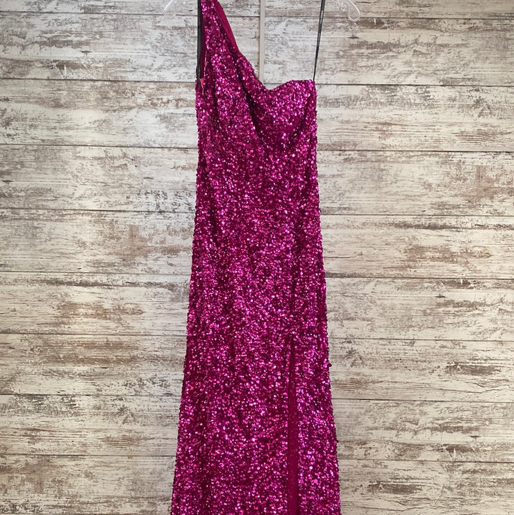 PINK SEQUIN LONG DRESS (NEW)