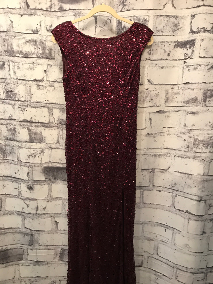 BURGUNDY SEQUIN GOWN (NEW)