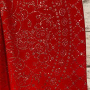 RED SPARKLY LONG EVENING GOWN