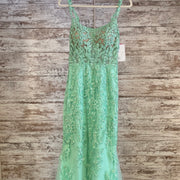 GREEN/FLORAL MERMAID GOWN