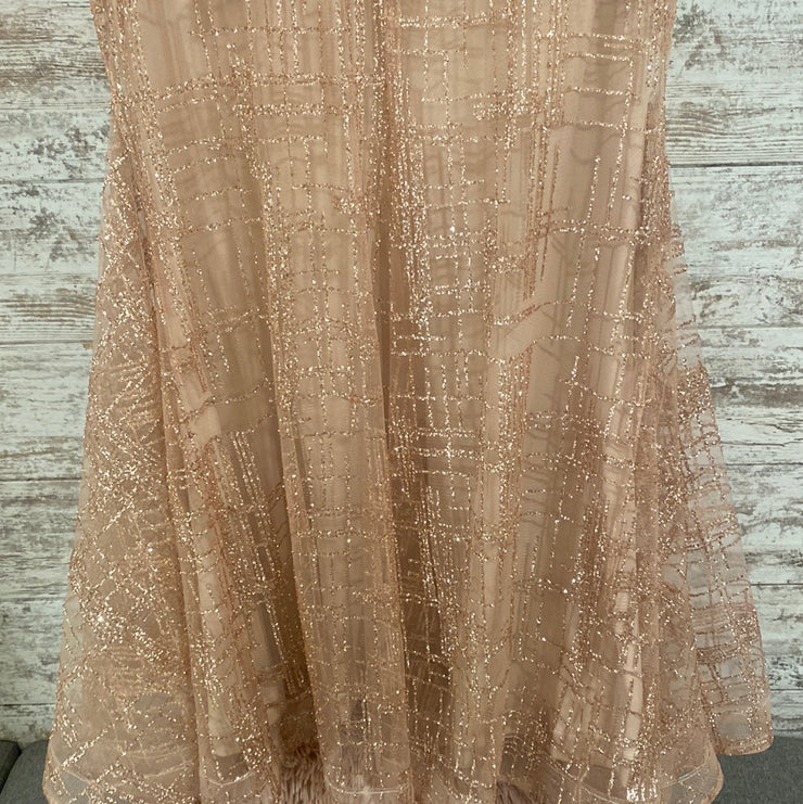 PINK/GOLD SPARKLY MERMAID GOWN